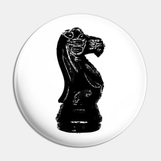 Chess knight design Pin