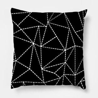 AB Dotted Lines Black Pillow