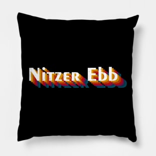 retro vintage Nitzer Ebb Pillow