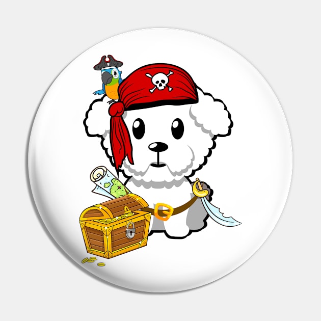 Cute Furry Dog is a pirate Pin by Pet Station