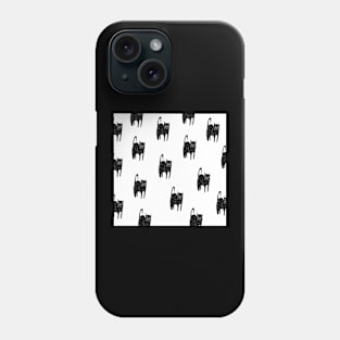 Black cat pattern Phone Case