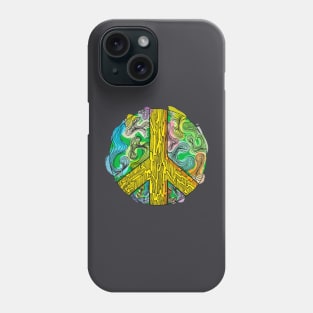 Peace symbol aquarel abstract art Phone Case