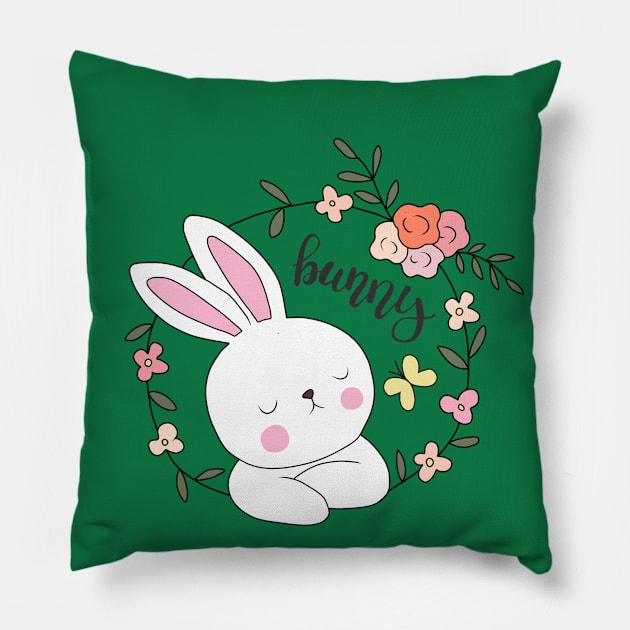 Little Bunny Pillow by valentinahramov