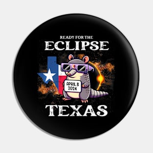 Texas Solar Eclipse 2024 April 8 ny Armadillo For s Pin