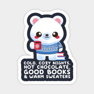 winter time polar bear Magnet