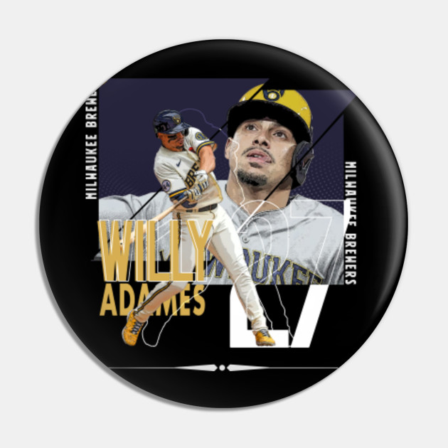 Willy Adames Baseball Paper Poster Brewers 2 - Willy Adames - Sticker