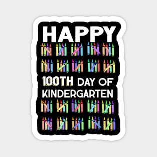 Crayons Happy 100 Days Of Kindergarten For Teacher Student Magnet