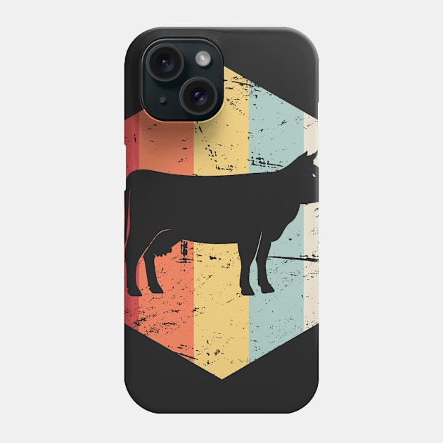 Retro 70s Cow Phone Case by MeatMan