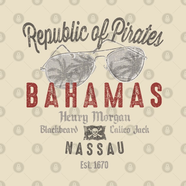 Nassau Bahamas Pirate Vintage by Designkix