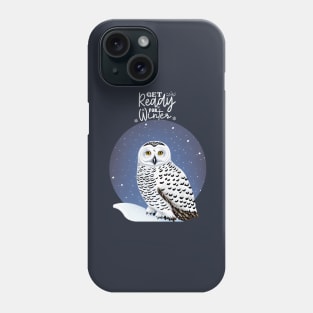 Get Ready for winter, winter nights snowy owl, winter forest in the nights, perfect for natura lovers Phone Case