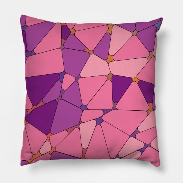 Purple Mosaic Style Tile Pillow by Brobocop