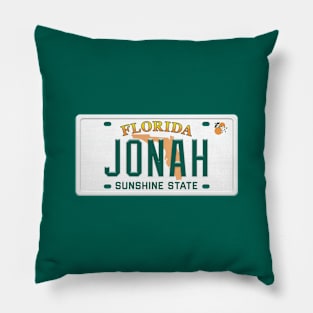 Jonah License Plate - FL Pillow