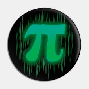 Greek Pi - Bluey Green Pin