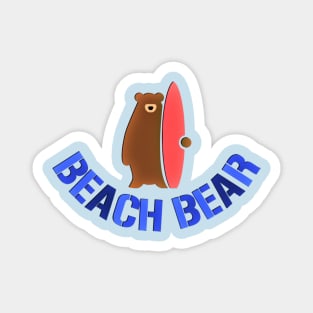 Beach Bear Magnet