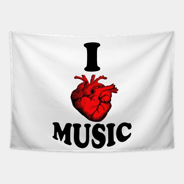 I Love/Heart Music Tapestry by LuxuryDepot