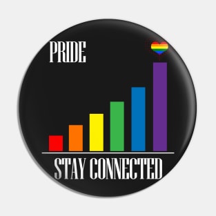 LGBT Gay Pride - Stay Connected Pin