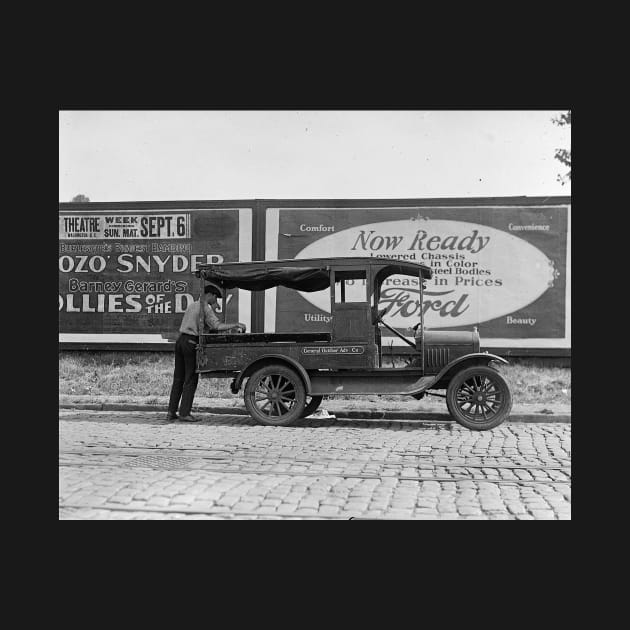 Billboard Company Worker, 1925. Vintage Photo by historyphoto