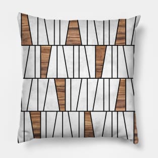 Mid-Century Modern Pattern No.4 - Concrete and Wood Pillow