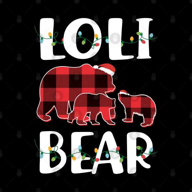 Loli Bear Red Plaid Christmas Pajama Matching Family Gift by intelus