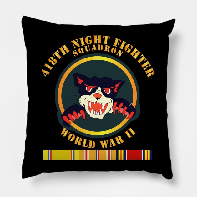 418th Night Fighter Squadron - 2nd Ver - WWII w SVC Pillow by twix123844