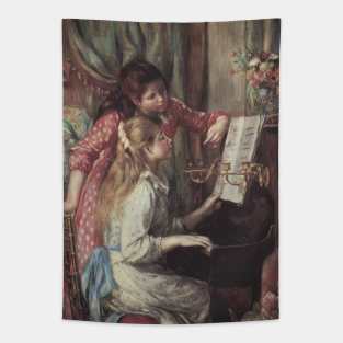 Young Girls at the Piano by Pierre Renoir Tapestry