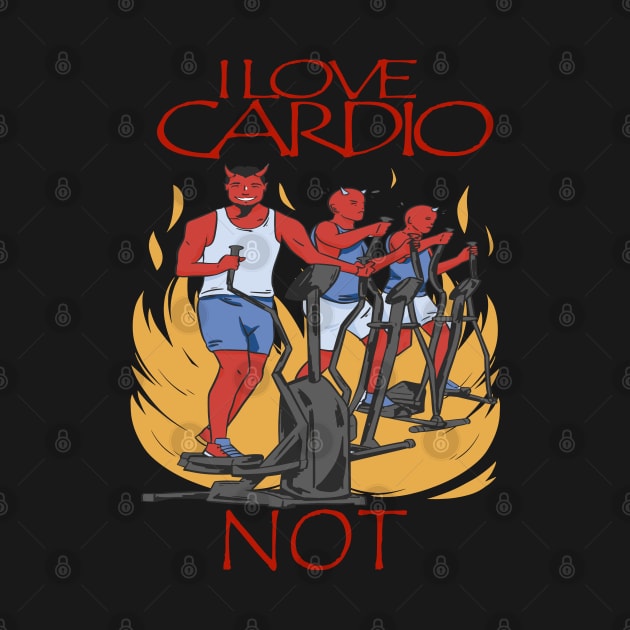 I love cardio training not funny devil design by pabrun