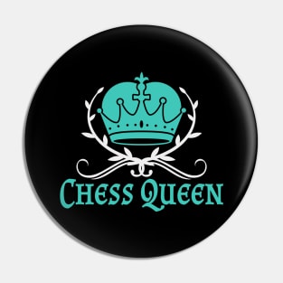 Chess Queen Player Crown Women Pin