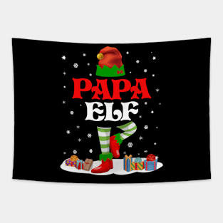 Papa Elf - Funny Father Xmas Cute Matching Family Elfs Tapestry