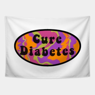 Retro Cure Diabetes Tapestry