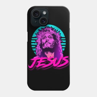 Jesus Retrowave Phone Case