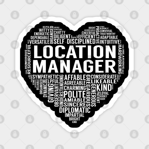 Location Manager Heart Magnet by LotusTee