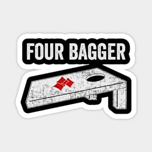 Four Bagger Funny Cornhole Player Magnet