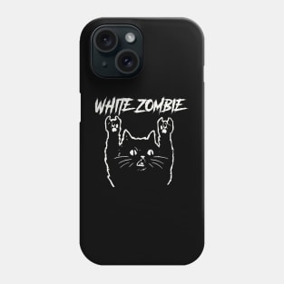 white zombie and the cat Phone Case