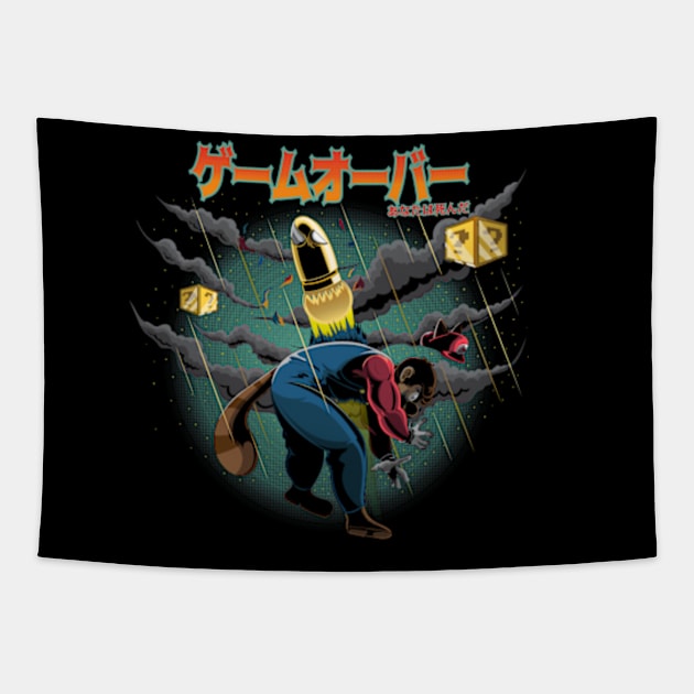 Game Over Tapestry by kladenko