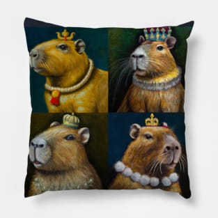 Capybara Royal Family Pillow