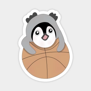 Basketball Penguin Friend Magnet