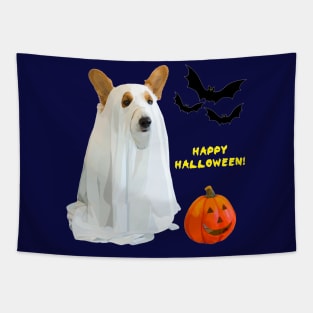 Corgi on Halloween Tapestry