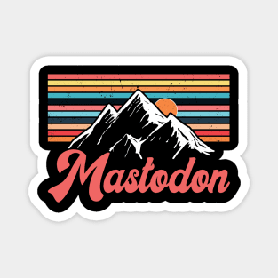 Great Gift Mastodon For Name Vintage Styles Color 70s 80s 90s Magnet