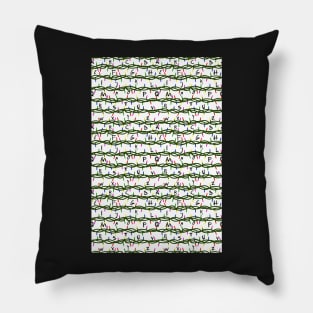 letters and christmas lights Pillow