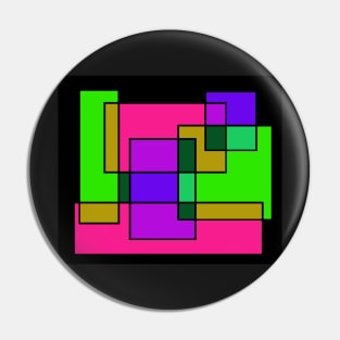 Neon Rectangles - large format Pin