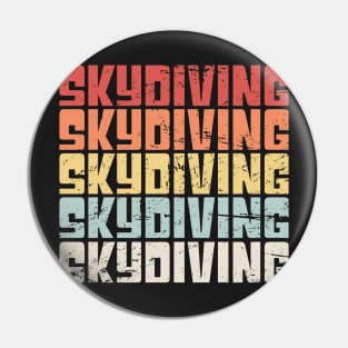 Retro SKYDIVING Icon Pin