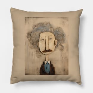 Abstract Einstein Portrait 3 Pillow