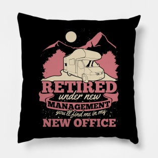 RV Camping Retired Motorhome Retirement Gift Pillow