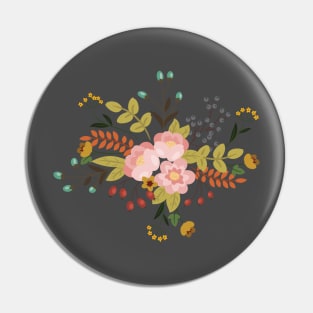 Woodland Flowers - Grey Pin