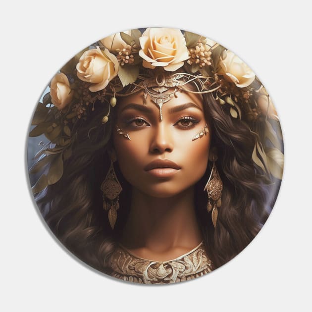 A Powerful Beautiful Woman Warrior Pin by The Global Worker