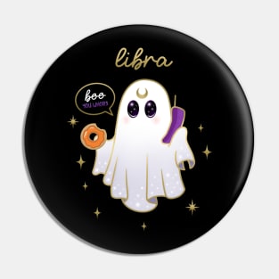 Libra Boo donut Ghost Pin
