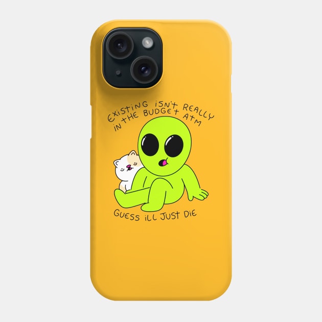 alien and cat Phone Case by aliencok