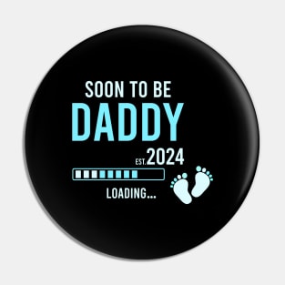 Soon To Be Daddy Est.2024 New Dad Pregnancy Father's Day Pin