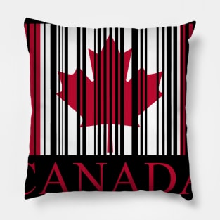 Canada Flag Barcode Canadian Pride Pillow