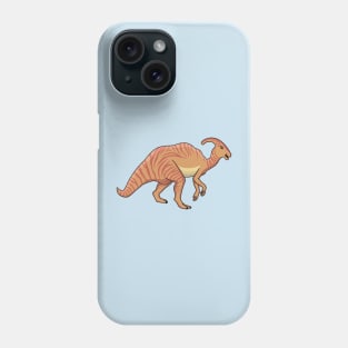 Cute parasaurolophus dinosaur cartoon illustration Phone Case